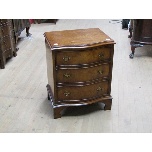 1854 - EARLY 20c WALNUT VENEERED CHEST 53 x 68 cms
