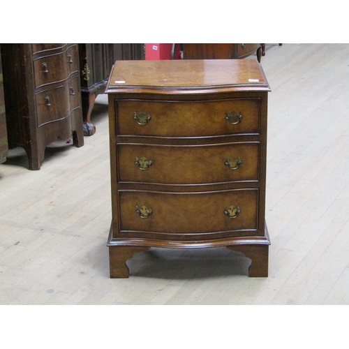 1854 - EARLY 20c WALNUT VENEERED CHEST 53 x 68 cms