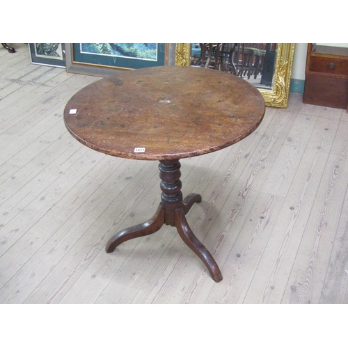 1877 - GEORGIAN TRIPOD TABLE 92 x 70 cms