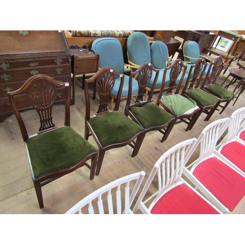1882 - SIX 19c MAHOGANY DINING CHAIRS