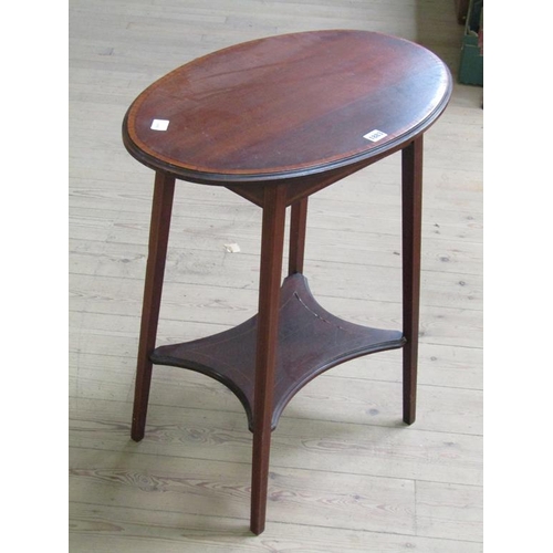 1883 - EDWARDIAN OVAL TWO TIER TABLE 60 x 70 cms