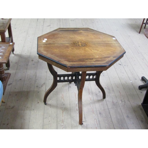 1884 - VICTORIAN INLAID OCCASIONAL TABLE 74 x 70 cms
