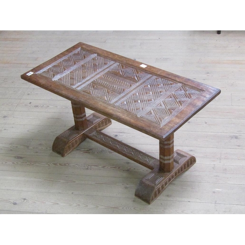 1888 - WALNUT COFFEE TABLE 89 x 47 cms