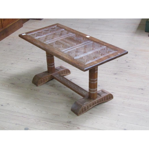 1888 - WALNUT COFFEE TABLE 89 x 47 cms