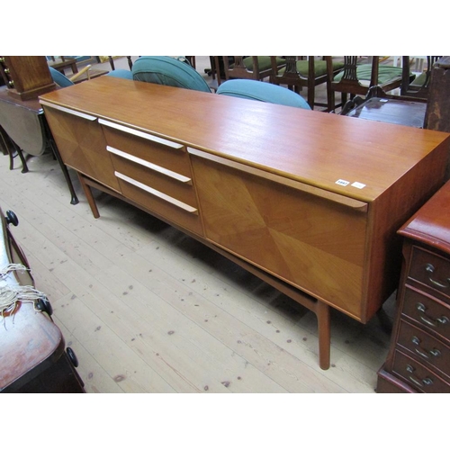 1897 - McINTOSH TEAK SIDEBOARD, 213.5cm w, 81cm h, 46.5cm d