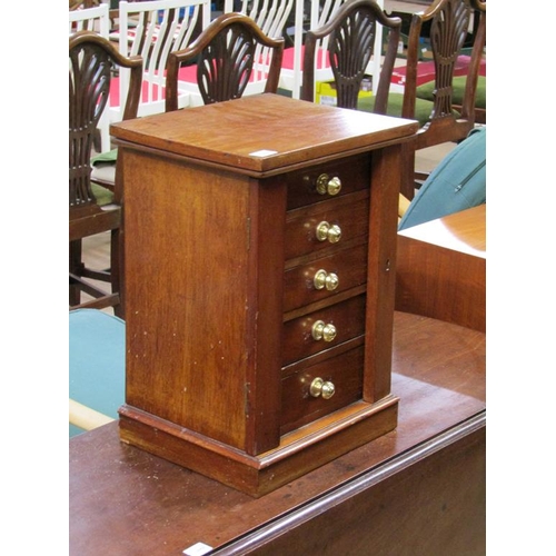 1900 - MINIATURE WELLINGTON CHEST 33 x 46 cms