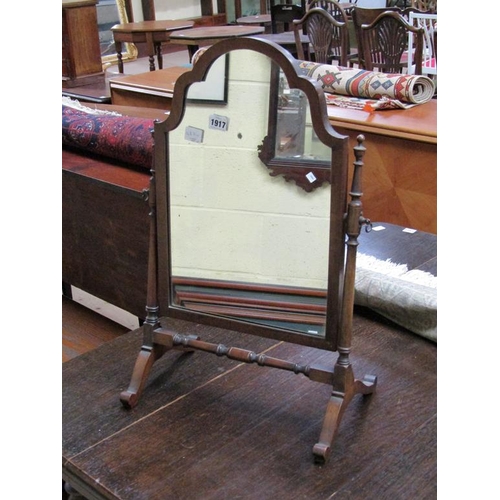1917 - MAHOGANY FRAMED SWING MIRROR 40 cms