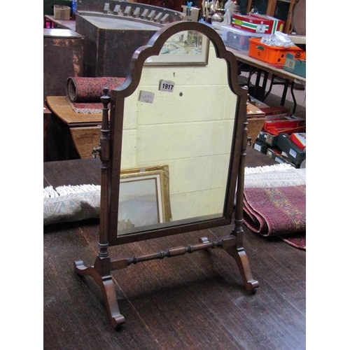 1917 - MAHOGANY FRAMED SWING MIRROR 40 cms