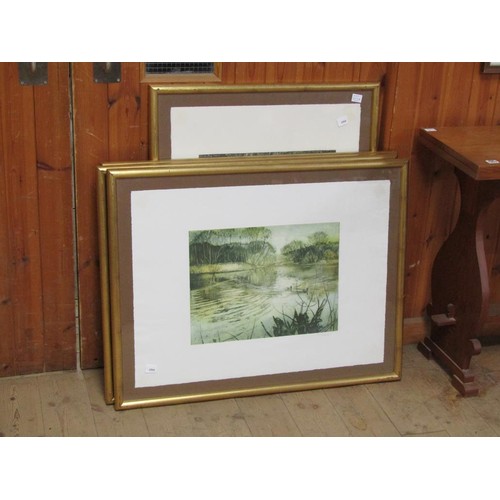 1215A - THREE SIGNED DAWN MATTHEWS WOODLAND PRINT; ONE OTHER