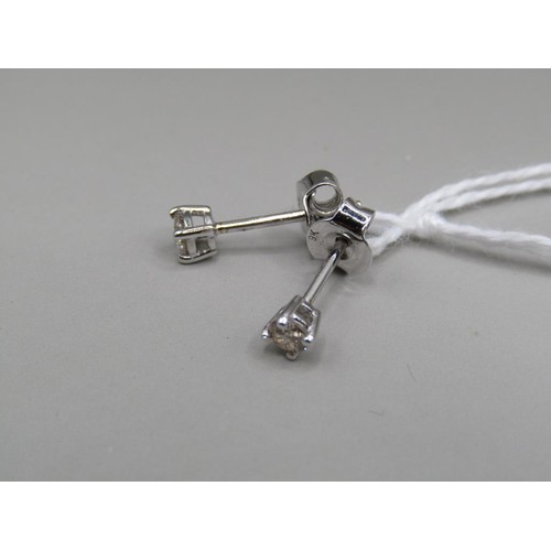 1592 - WHITE GOLD DIAMOND STUDS .20cts