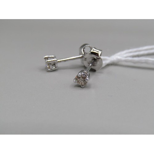 1592 - WHITE GOLD DIAMOND STUDS .20cts