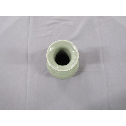 1812 - CHINESE CELEDON GLAZED VASE, 20CM H