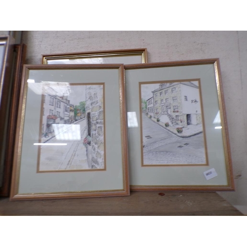 145 - FRAMED WATERCOLOURS AND PRINTS, COASTAL