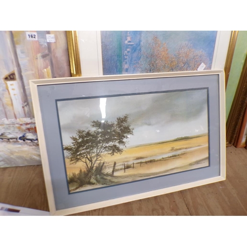 161 - FRAMED WATERCOLOURS AND PRINTS, LANDCAPES