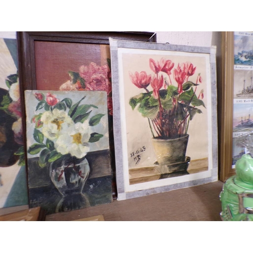 42 - COLLECTION OF FRAMED OILS - STILL LIFE