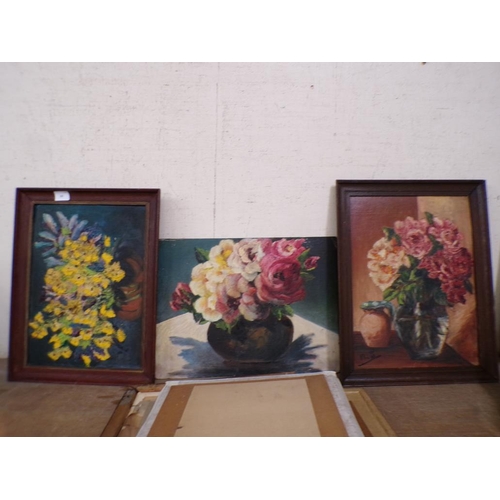 42 - COLLECTION OF FRAMED OILS - STILL LIFE