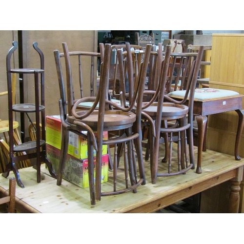 625 - FOUR BENTWOOD CHAIRS