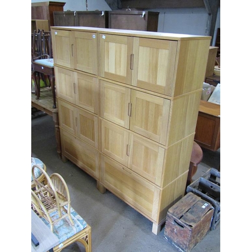 627 - TWO OAK CUPBOARDS