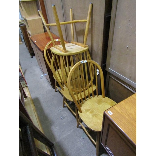 643 - FOUR SPINDLEBACK CHAIRS