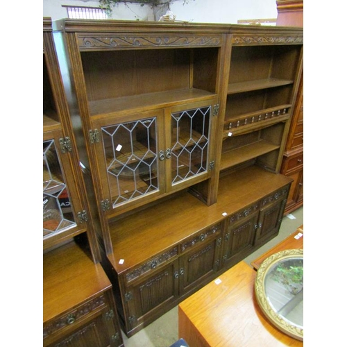 653 - OAK WALL UNIT