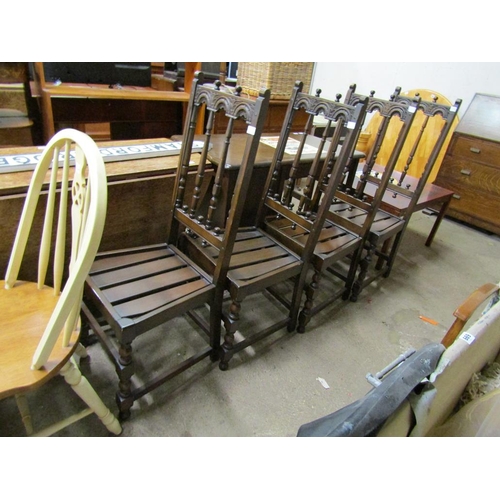 694 - FOUR ERCOL DINING CHAIRS