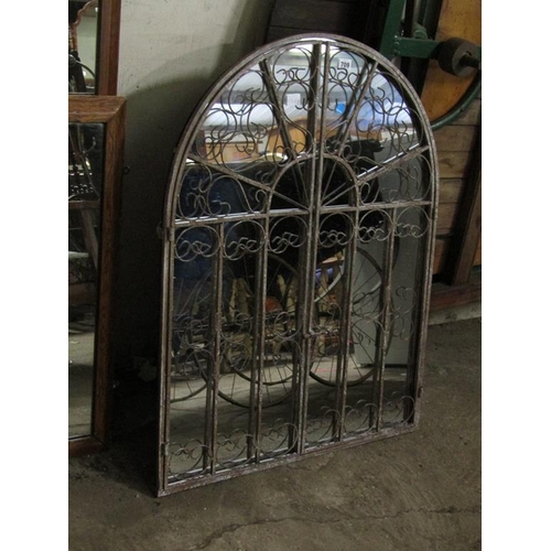 709 - METAL GATED GARDEN MIRROR