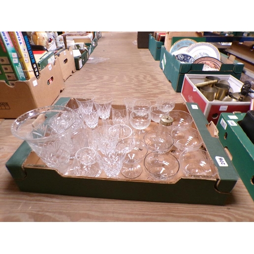 206 - BOX OR CRYSTAL GLASSWARE