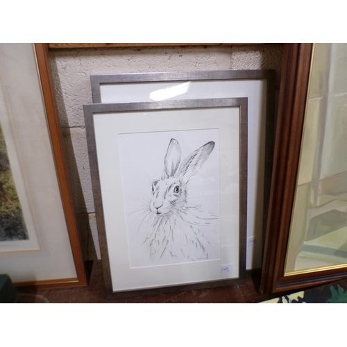 327 - SIGNED HARE PRINTS