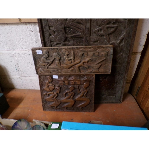 347 - CARVED AFRICAN PANELS