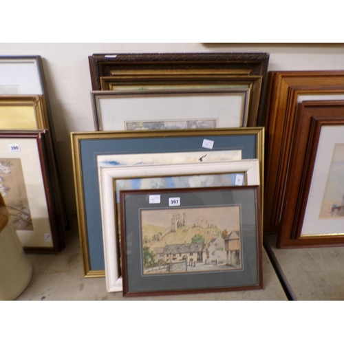 397 - QTY OF FRAMED PCITURES AND PRINTS