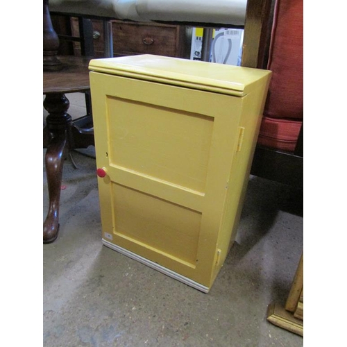 805 - YELLOW PAINTED CUPBOARD