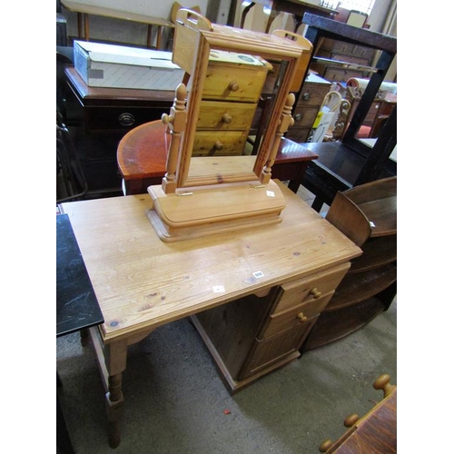 808 - PINE DRESSING TABLE AND MIRROR