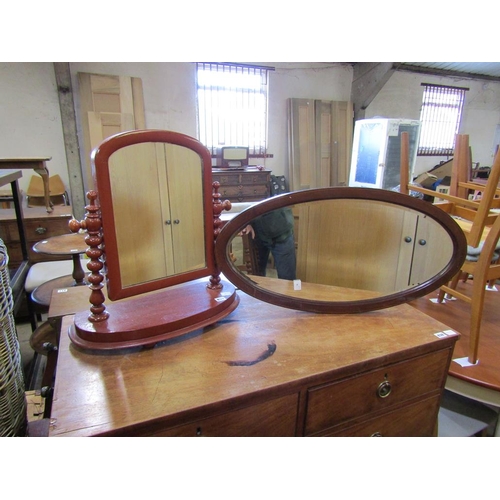 839 - SWING MIRROR AND A WALL MIRROR