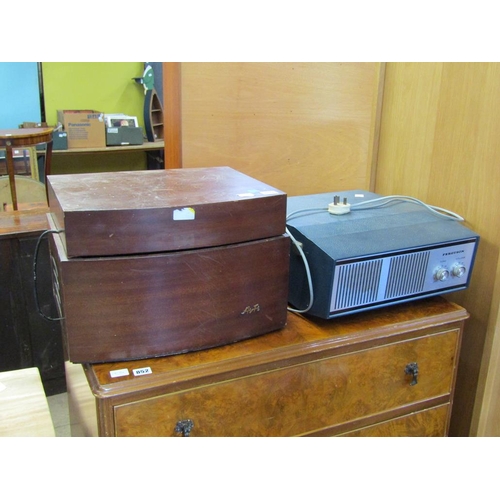 851 - TWO VINTAGE RECORD PLAYERS