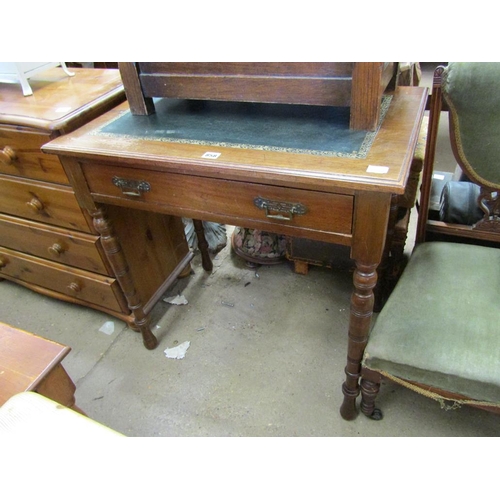 858 - LEATHER TOP WRITING DESK