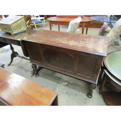 889 - OAK BLANKET CHEST