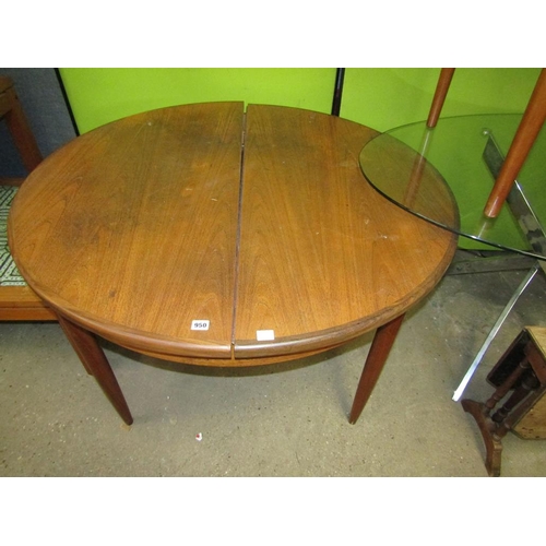 950 - TEAK EXTENDING DINING TABLE