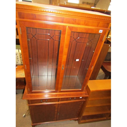 964 - REPRODUCTION YEW WOOD BOOKCASE