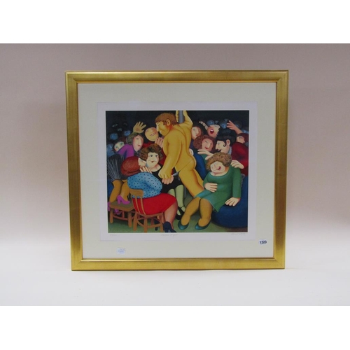 1223 - BERYL COOKE - LADIES NIGUL, SIGNED IN PENCIL, 218/300 COLOURED PRINT, F/G, 50CM X 56CM