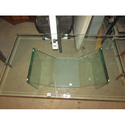 717 - GLASS TOP TABLE