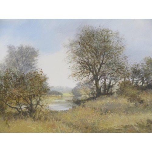 1242 - J. HUGHES 83 - PAIR, ON THE EDGE OF WOODLAND & A DISTANT POOL, SIGNED WATERCOLOURS, F/G, EACH 25CM X... 