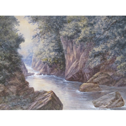 1275 - TWO F/G WATERCOLOURS - VINE YARD & FAST FLOWING CREEK