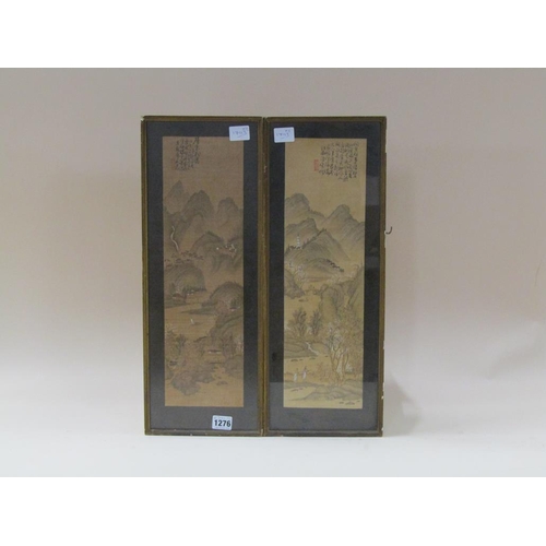 1276 - PAIR OF F/G ORIENTAL PRINTS, 43CM X 12CM