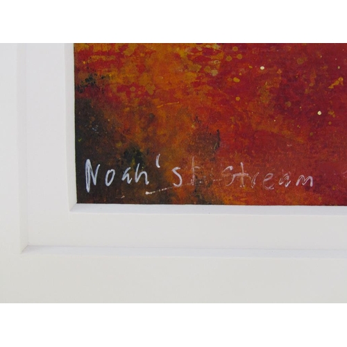 1294 - NOAHS STREAM - SIGNED INDISTINCTLY, F/G, 19CM X 19CM