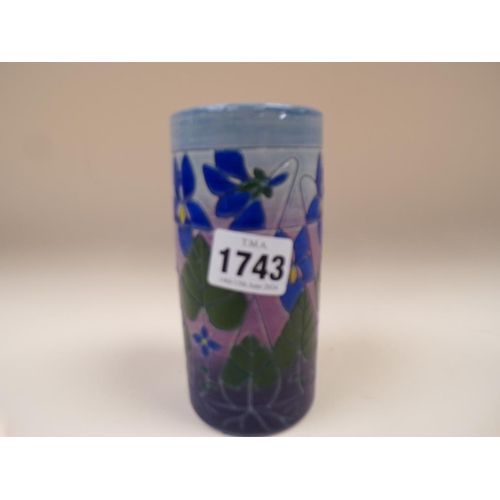 1743 - DENIS CHINAWORKS VIOLA VASE BY SALLY TUFFIN, 14CM H