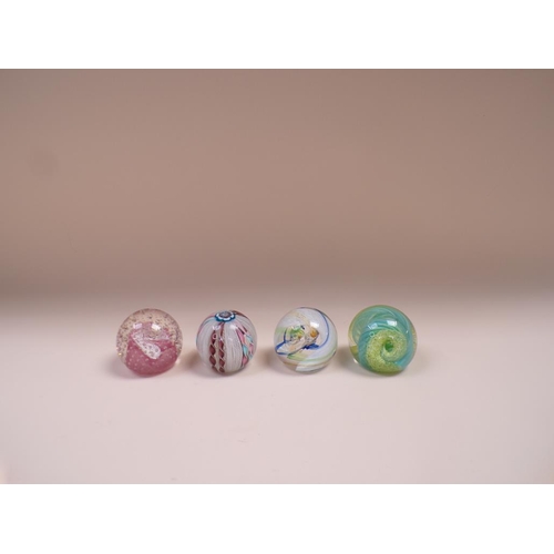 1748 - COLLECTION OF ART GLASS PAPERWEIGHTS - APPROX 8CM W