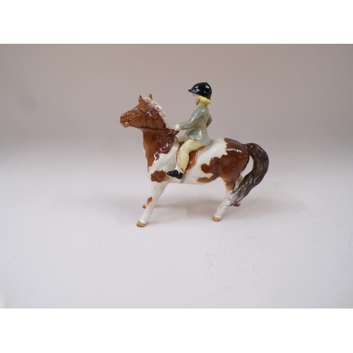 1767 - BESWICK GIRL ON PONY, A/F, 15CM H