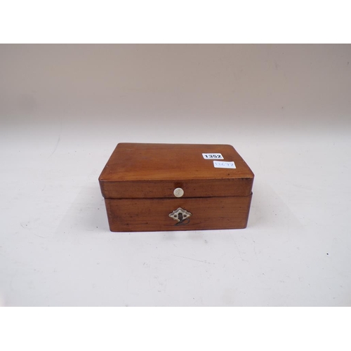 1352 - MAHOGANY CASE OF SCALE WEIGHTS