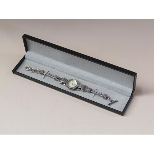 1512 - SILVER CASED LADIES WATCH