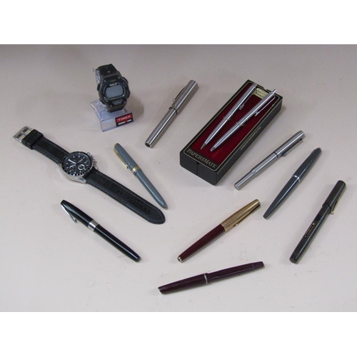 1522 - FOSSIL AND TIMEX WATCHES ALSO FOUNTAIN AND OTHER PENS